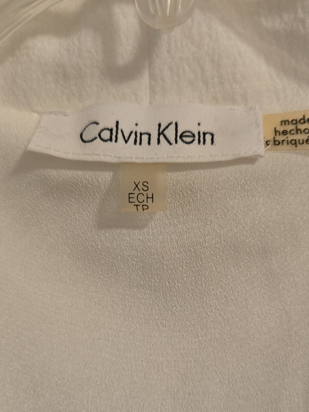 Calvin Klein White Ivory Women's Blouse